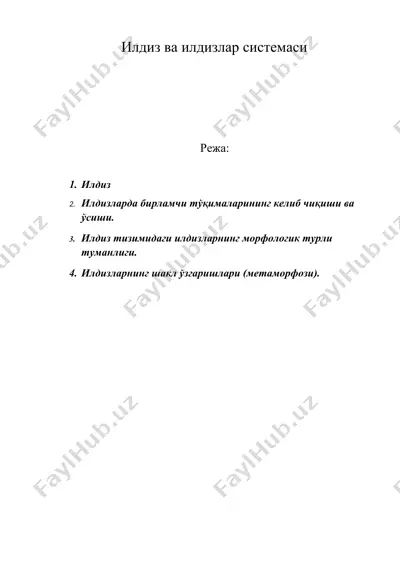 илдиз ва илдизлар системаси — DOC