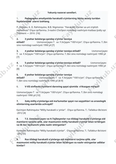 harakatli o‘yinlar va uni o‘qitish metodikasi — DOCX