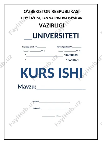 o‘quv qo‘llanma: bankdagi hisob-kitob schyotidagi pul mablag‘lari hisobi — DOCX