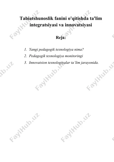 tabiatshunoslik fanini o'qitishda ta'lim integratsiyasi va innovatsiyasi__2 — DOC