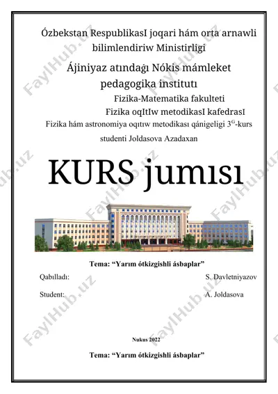 yarım ótkizgishli ásbaplar — DOCX