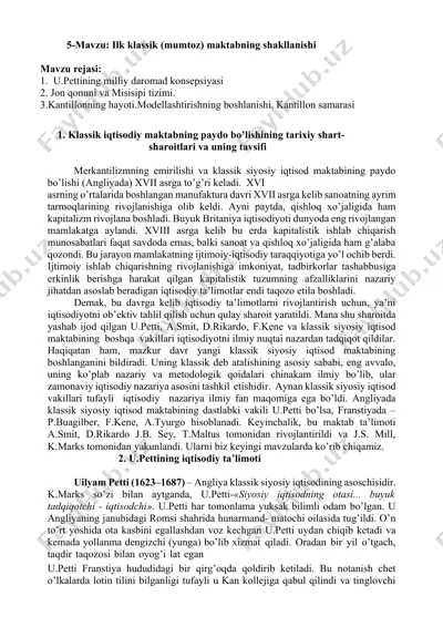 ilk klassik (mumtoz) maktabning shakllanishi — DOCX