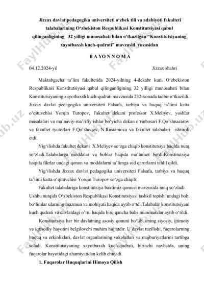 konstitutsiyaning xayotbaxsh kuch-qudrati — DOCX