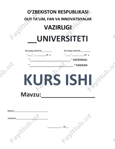online o’quv platformasini loyihalash — DOCX