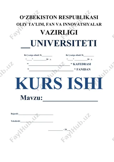 kurs ishi "matritsaviy normalar va ularning tatbiqlari" — DOCX