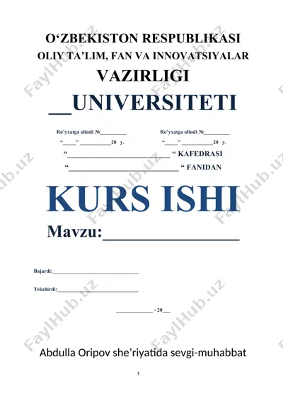 abdulla oripov she’riyati va “sohibqiron” dramasi — DOCX