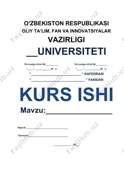 bo’g’imoyoqlilar haqida kurs ishi — DOCX