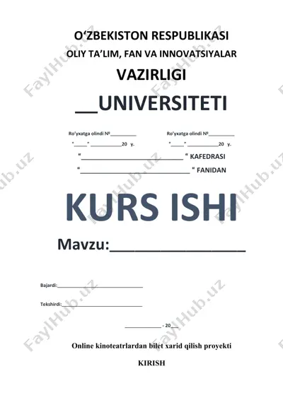 popcorn - online bilet xarid qilish — DOCX