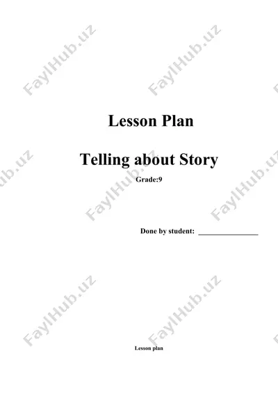 lesson plan - telling about story — DOCX
