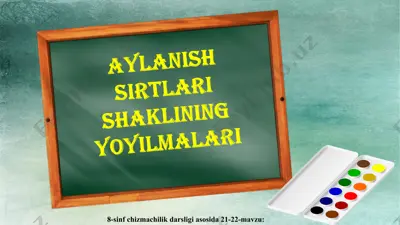 21-22-mavzu aylanish sirtlari shaklining yoyilmalari 8-sinf — PPT