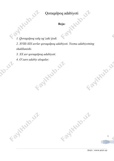 qoraqalpoq adabiyoti — DOC