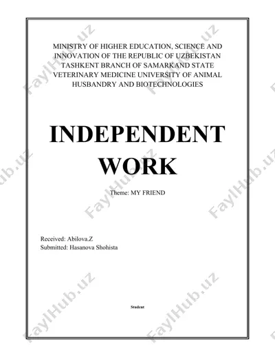 my friend - independent work — DOCX