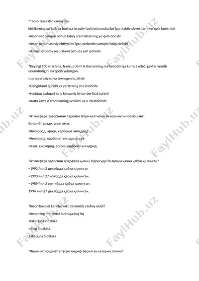 tabiiy resurslar va yashil iqtisodiyot taqdimoti — DOCX