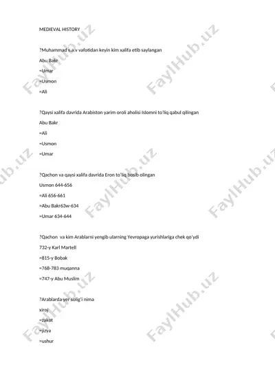 medieval history — DOCX