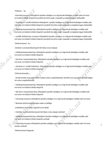 mehnat bozori tushunchasi va uning iqtisodiy aspektlari — DOCX