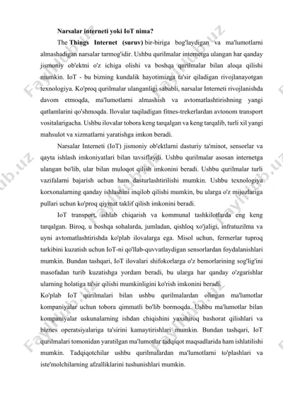 narsalar interneti (iot) — DOCX