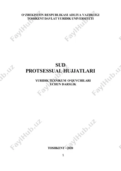 sud protsessual hujjatlari — DOCX
