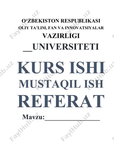 berilganlarning strukturasi uchun algoritm — DOCX