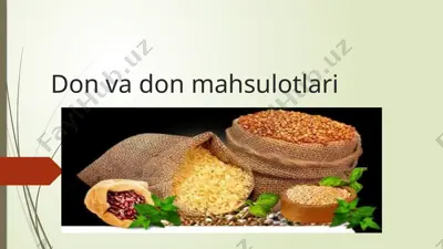 don va don mahsulotlari — PPTX