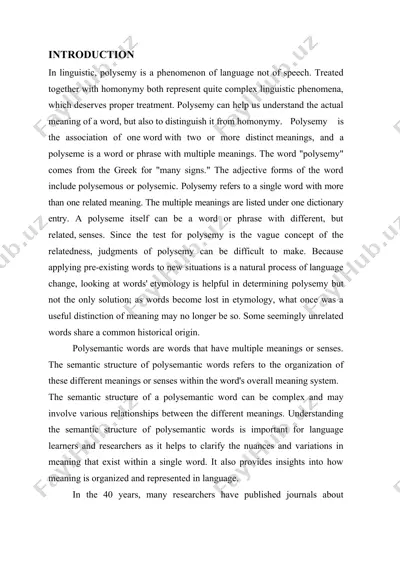 semantic structure of polysemantic words in english and uzbek languages — DOCX