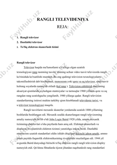 rangli televizor — DOCX