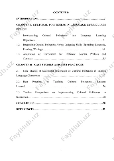 integratsiya qilingan madaniy odob-axloq va xushmuomalalik tamoyillari asosida ingliz tili darsliklari uchun metodologik yondashuv — DOCX