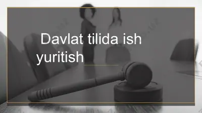 fuqarolik protsessual hujjatlari va ularning til xususiyatlari — PPTX
