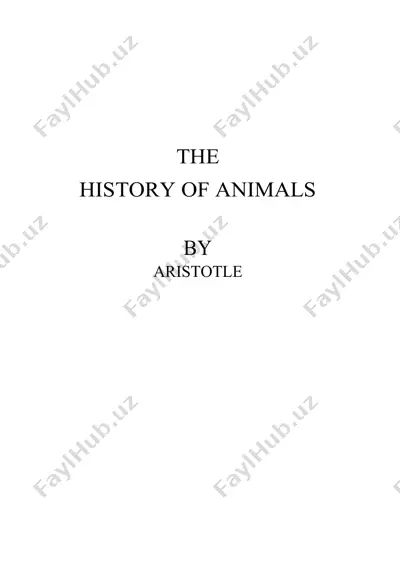 the history of animals — DOCX