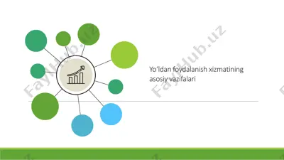 yoʻldan foydalanish xizmati — PPTX