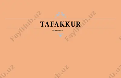 tafakkur va uning turlari haqida atamalar lug‘ati — DOCX