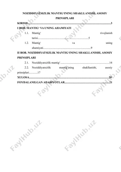 noziddiyatsizlik mantig‘ining shakllanishi va asosiy prinsiplari — DOCX