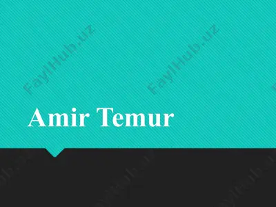amir temur — PPT