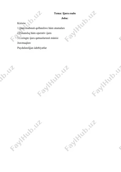 ijara esabı — DOCX