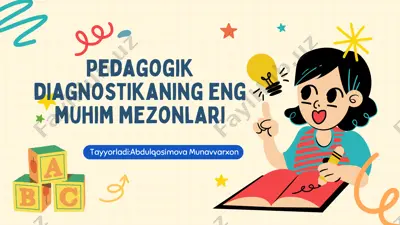 why learn english: pedagogik diagnostikaning eng muhim mezonlari — PDF