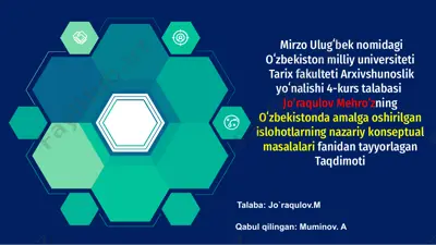 o‘zbekistonda fuqarolik jamiyati institutlarini shakllantirilishi — PPTX