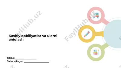 kasbiy qobiliyatlar va ularni aniqlash — PPTX