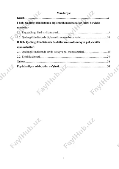 qadimgi hindistonda davlatlararo munosabatlari — DOCX