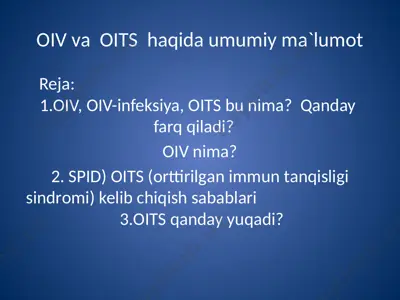 oiv va oits haqida umumiy ma'lumot — PPTX