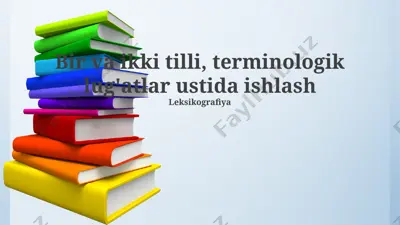 ingliz-o‘zbek texnika lug‘ati — PPTX