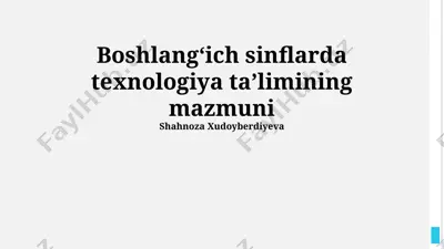 kompyuter savodxonligi asoslari — PPTX