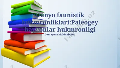 dunyo faunistik hukmronliklari: paleogean hayvonlar hukmronligi — PPTX