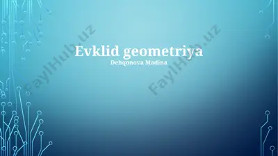 evklid geometriya — PPTX