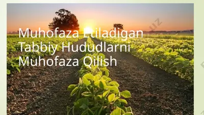 muhofaza etiladigan tabiiy hududlarni muhofaza qilish — PPTX