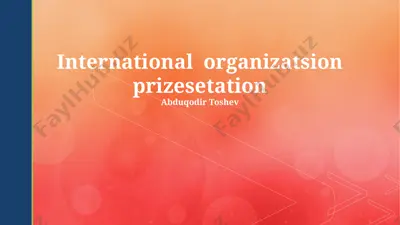 international organizatsion prizesetation — PPTX