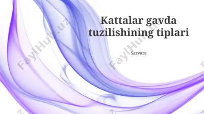 kattalar gavda tuzilishining tiplari — PPTX