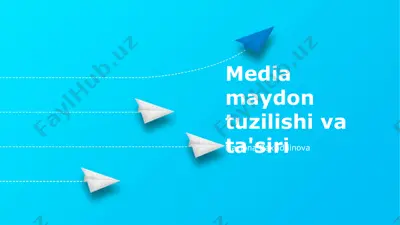 media maydon tuzilishi va ta'siri — PPTX