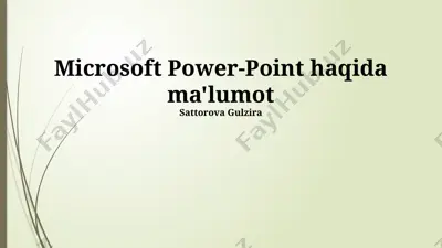 microsoft powerpoint — PPTX