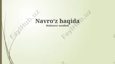 navroʻz haqida — PPTX