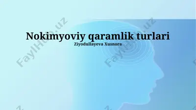 nokimyoviy qaramlik turlari — PPTX