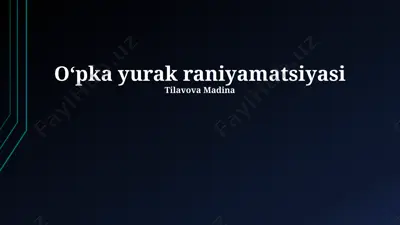 oʻpka yurak reanimatsiyasi — PPTX